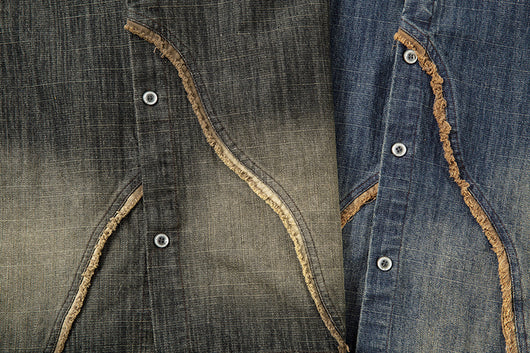 Camisa Denim Degradada Efecto Vintage para Hombre - Image 8