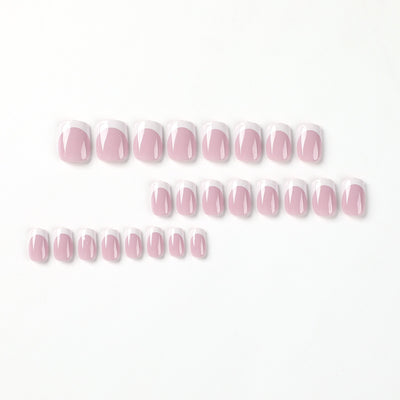 Parches de Uñas Francesas Borde Blanco - Uso Prolongado - Image 2