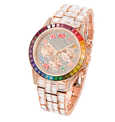 Reloj de Cuarzo Diamante Arcoíris Tres Ojos - Image 15