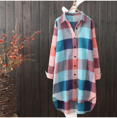 Chaqueta Casual de Cuadros para Mujer con Protección Solar - Image 8