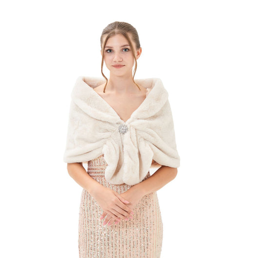 Chal de Pelaje Sintético Elegante para Mujer
