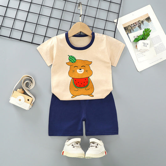 Camiseta de Algodón Manga Corta para Niños - Traje de Verano - Image 13