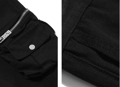 Overol Slim Fit con Doble Cierre y Múltiples Bolsillos para Hombre - Image 12