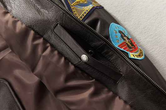Chaqueta de Cuero para Motociclista con Bordados Artesanales - Image 10