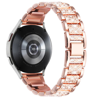 Pulsera Reloj Cadena de Diamantes Tres Cuentas Sólida - Image 10