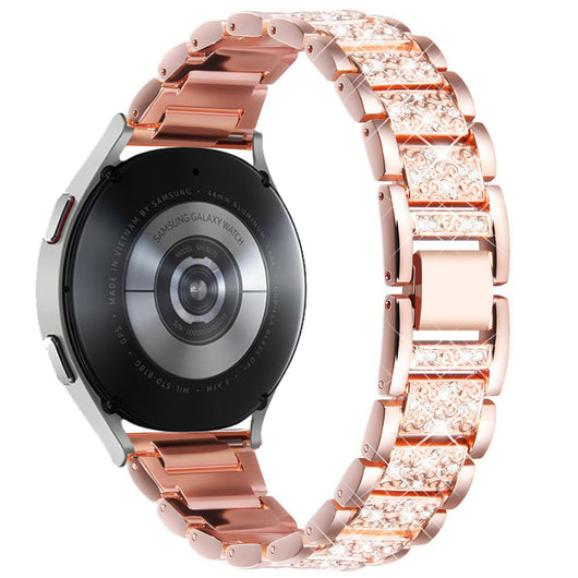 Pulsera Reloj Cadena de Diamantes Tres Cuentas Sólida - Image 10
