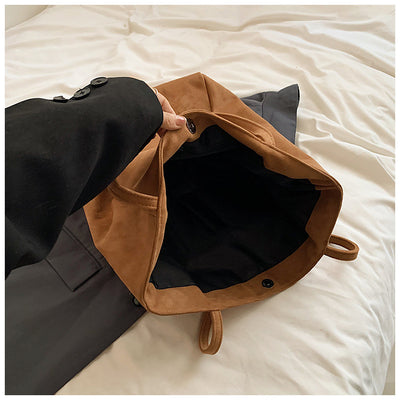 Bolso Retro de Cuero Mate con Capacidad Extra - Bolsa Tote Bandolera Versátil - Image 11