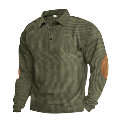 Camiseta Manga Larga de Pana para Hombre - Primavera y Otoño - Image 13