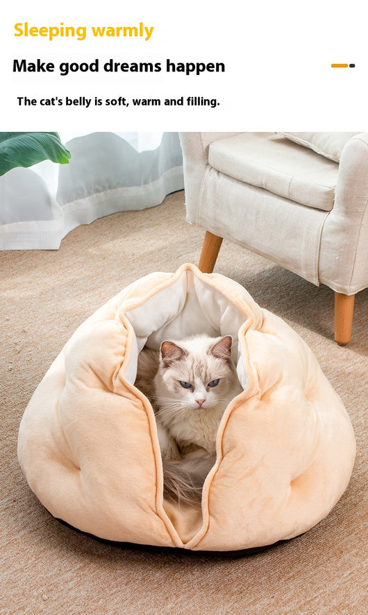 Cama Respirable para Gatos Dumpling - Nido Semicerrado Cuatro Estaciones - Image 8