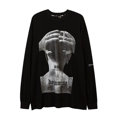 Camiseta Manga Larga Estampado High Street para Hombre y Mujer - Image 11