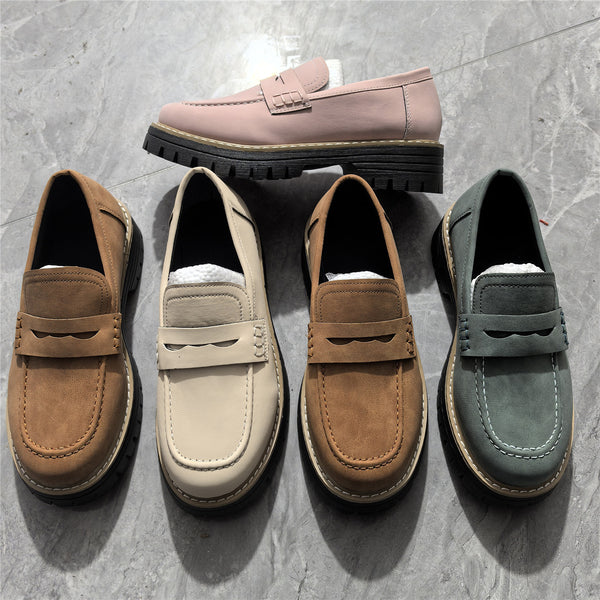 Zapatos Casuales de Cuero para Mujer Talla Grande