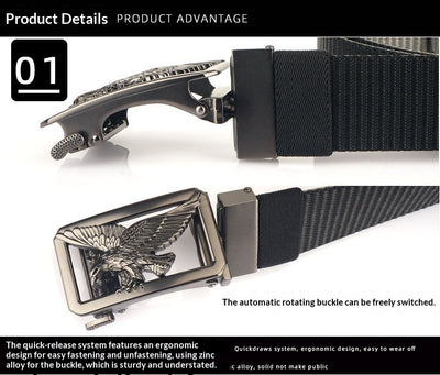 Cinturón Bicolor para Hombre con Hebilla Automática Giratoria sin Dientes - Image 17