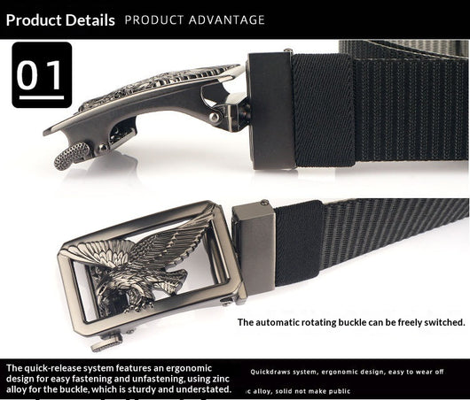Cinturón Bicolor para Hombre con Hebilla Automática Giratoria sin Dientes - Image 17