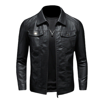 Chaqueta Biker Slim Fit Casual para Hombre - Diseño Minimalista - Image 3