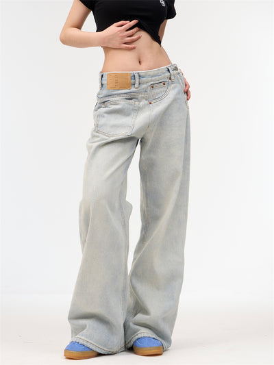 Jeans Retro Holgados Lavados en Tonos Claros para Mujer - Image 13