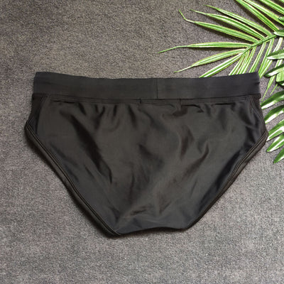 Short de Playa Bikini Negro con Detalles de Malla Triangular - Image 13