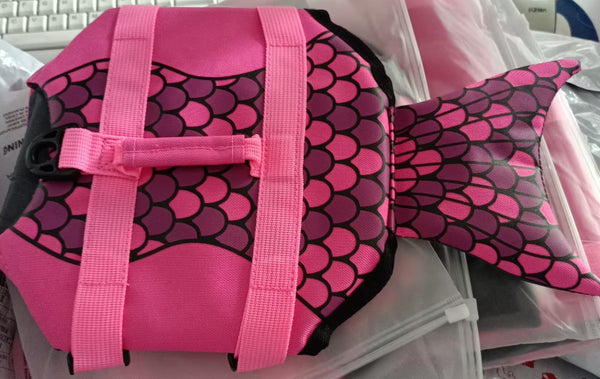 Traje de Baño con Chaleco Salvavidas Infantil Diseño Tiburón y Sirena - Image 7