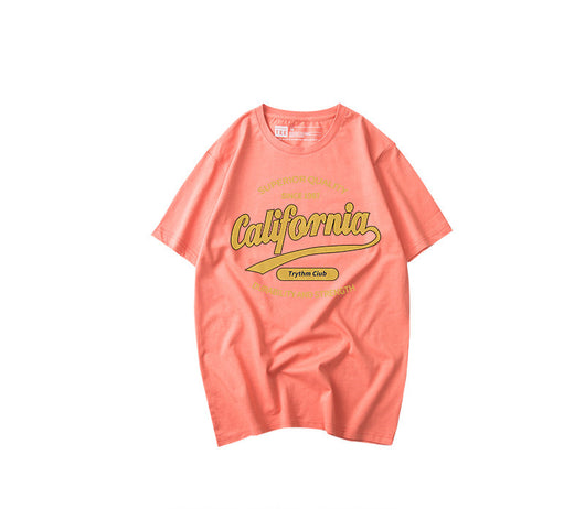 Camiseta Negra Estampado Alfabeto para Mujer Manga Corta 100% Algodón - Image 3