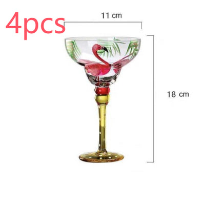 Copa Margarita de Cristal Pintada a Mano - Diseño Triangular Artístico - Image 26