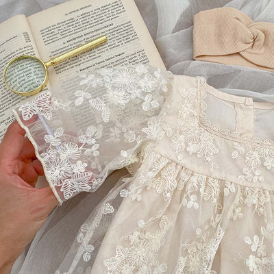 Mono de Bebé Niña con Malla Bordada y Diseño Elegante - Image 13