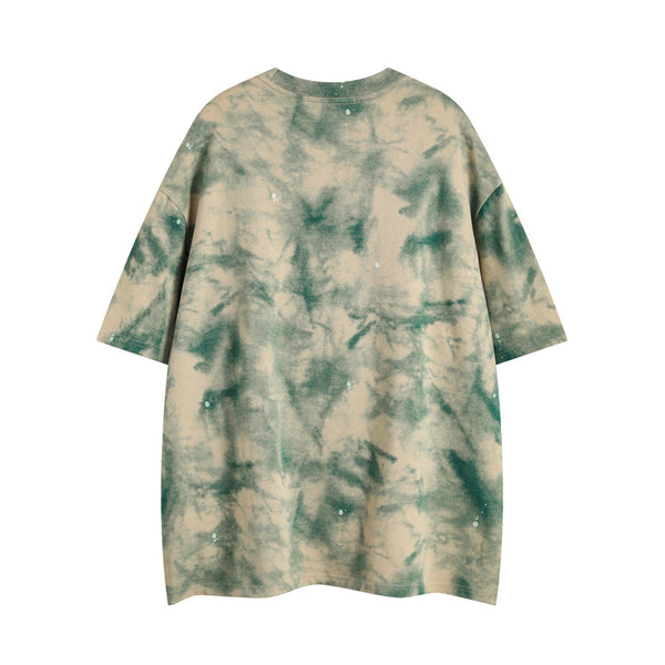 Camiseta Hombre Tie Dye Camuflaje Manga Corta