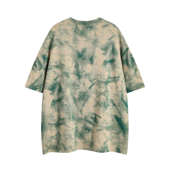 Camiseta Hombre Tie Dye Camuflaje Manga Corta