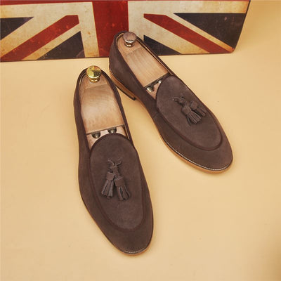 Mocasines Hombre Respirable Punta Afilada Estilo Británico Clásico