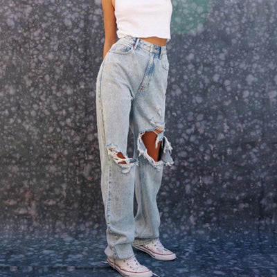 Jeans Rotos Mujer Estilo Europeo Americano Ajustado Denim - Image 9