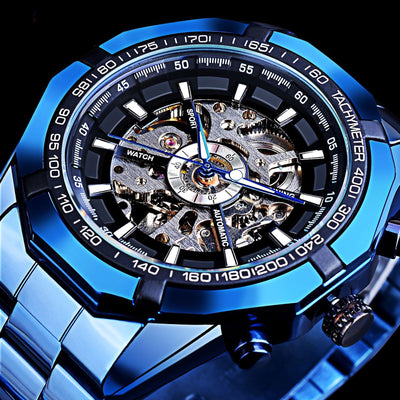 Reloj Automático de Lujo para Hombre en Oro - Elegancia Mecánica Casual - Image 9