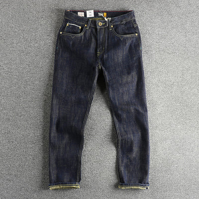 Pantalones Vaqueros Vintage de Algodón Teñido para Hombre