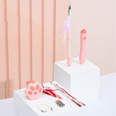 Juguete Interactivo para Gatos con Luz Infrarroja y Plumas - Vara de 3 Secciones - Image 5