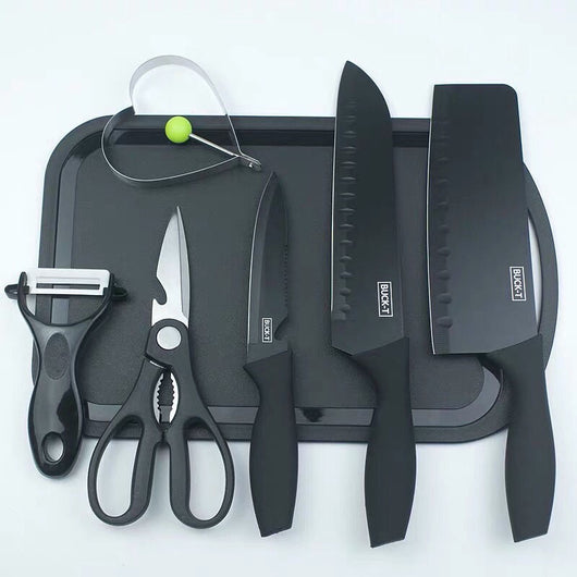 Set de Cuchillos de Acero Negro Profesional para Cocina - Image 5