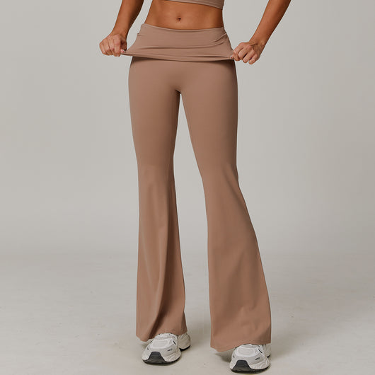 Pantalones Yoga Cintura Alta Plegables para Mujer - Image 5