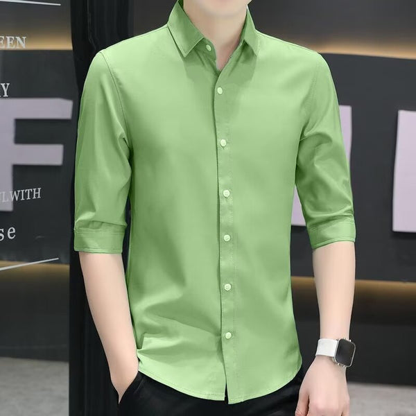 Camisa Entallada de Manga Corta para Hombre