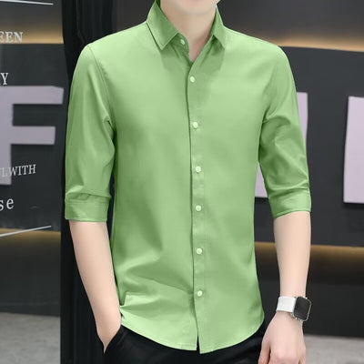 Camisa Entallada de Manga Corta para Hombre