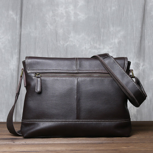 Bolsa de Cuero Horizontal Retro para Hombre - Estilo A4 - Image 10