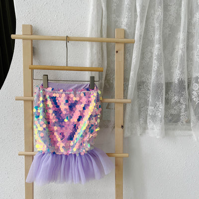 Falda Sirena con Lentejuelas y Malla Elegante - Image 4