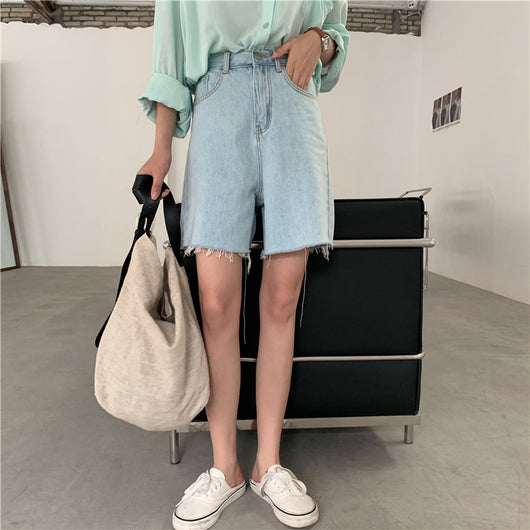 Shorts de Mezclilla Talle Alto con Basta Cruda - Image 11