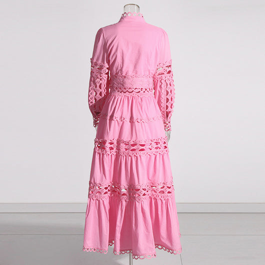 Conjunto de Dos Piezas: Blusa Manga Larga con Cuello de Encaje y Falda Cintura Alta - Image 10