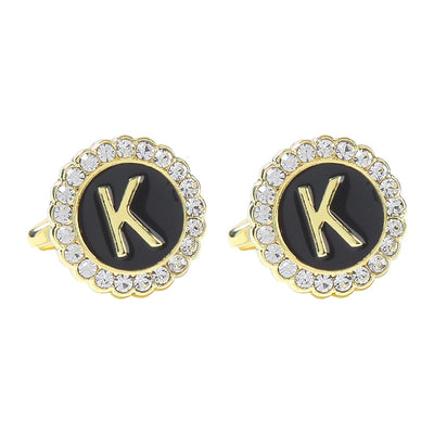 Gemelos Franceses de Diamante Redondo con 26 Letras para Hombre - Image 16
