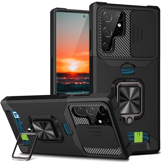 Funda Protectora con Ranura para Tarjeta y Ventana Deslizable - Image 3