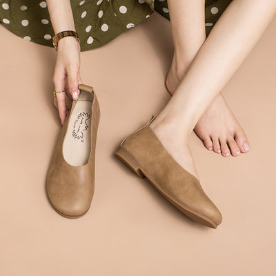 Zapatos Planos de Cuero Vacuno para Mujer - Diseño Minimalista - Image 11