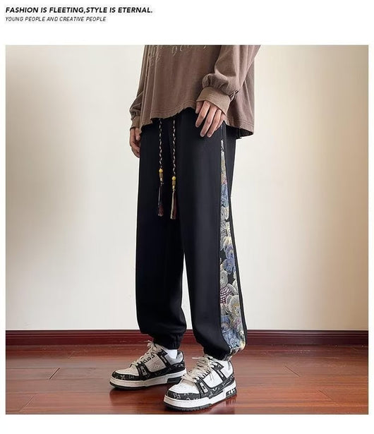 Pantalones Largos Estampados Holgados para Hombre - Image 24