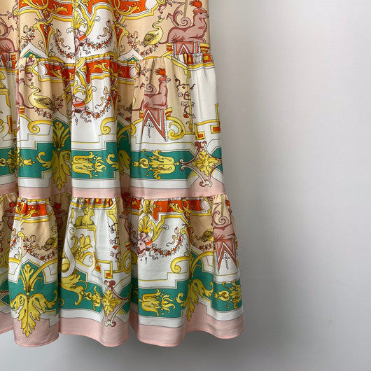 Falda Midi Estampada de Seda con Cintura Elástica Goddess - Image 21