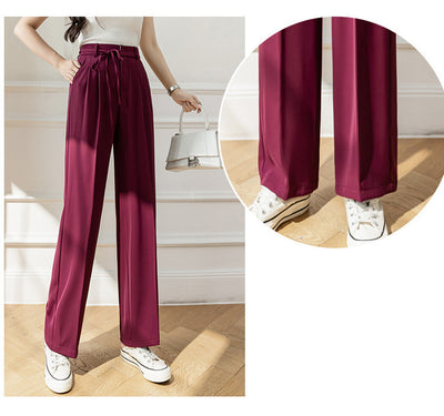 Pantalón Ancho de Cintura Alta con Drapeado Elegante - Image 9