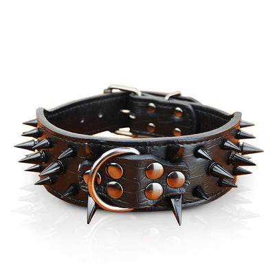 Collar de Cuero para Perro Grande con Púas Negras - Image 14