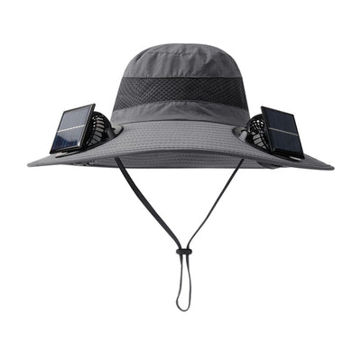 Gorra Pesquera con Ventilador Solar y Batería de Larga Duración
