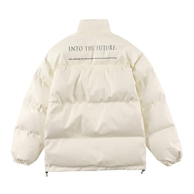 Chaqueta Acolchada de Piel Sintética con Cuello Alto para Hombre - Image 2