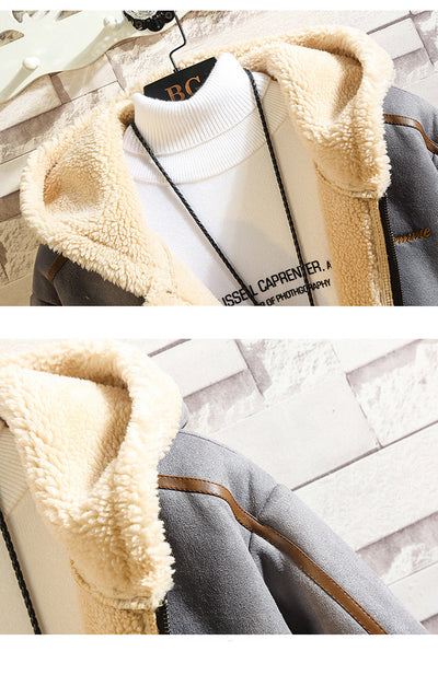 Chaqueta Casual de Lana de Cordero y Algodón con Capucha para Hombre - Image 18