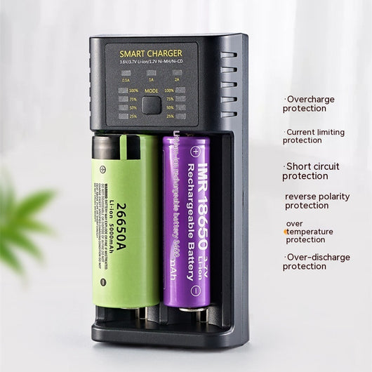 Cargador Rápido USB 4 Ranuras para Baterías 18650 y 12V - Image 6